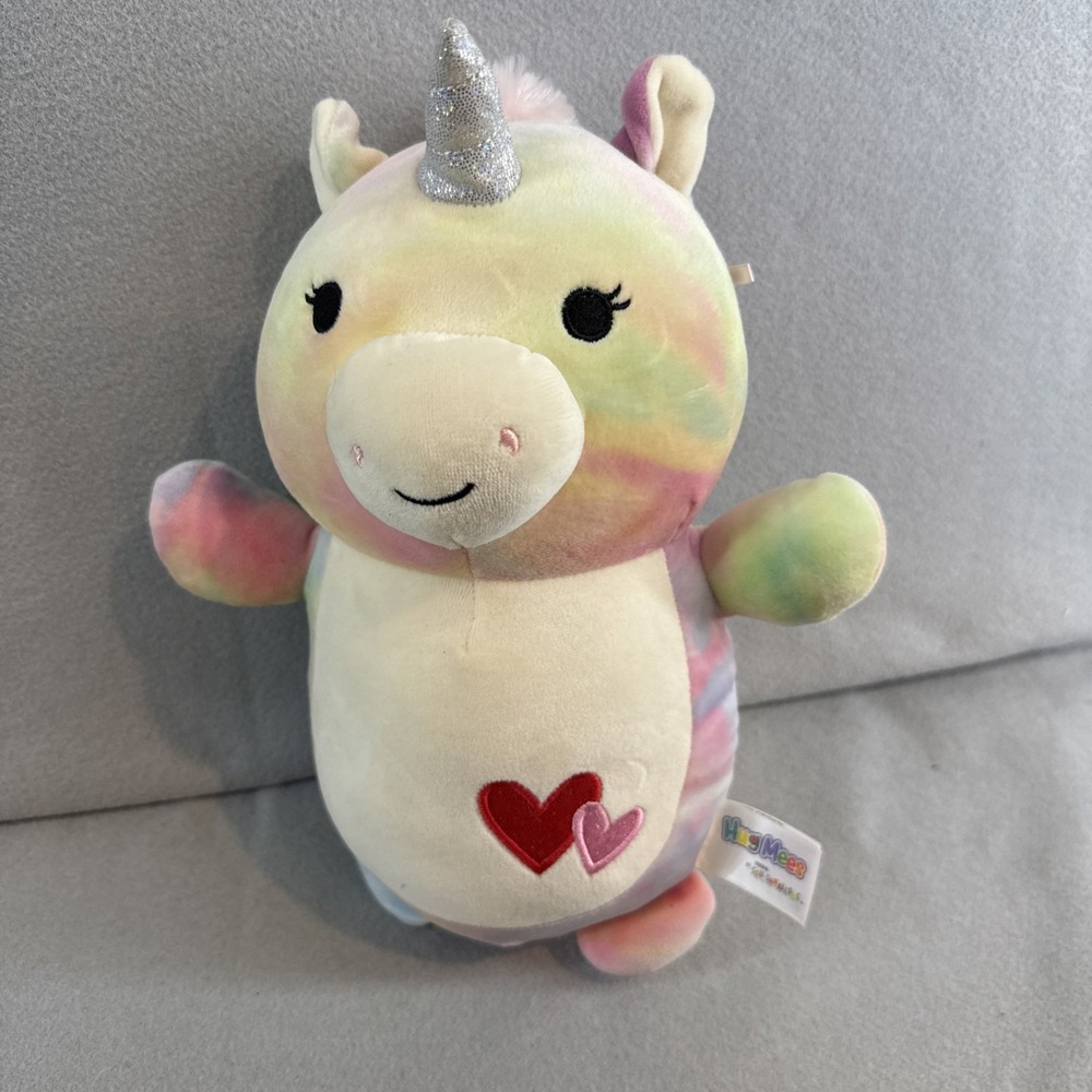 Squishmallows Trish Tie Dyed Unicorn 12" Valentines Plush HugMees